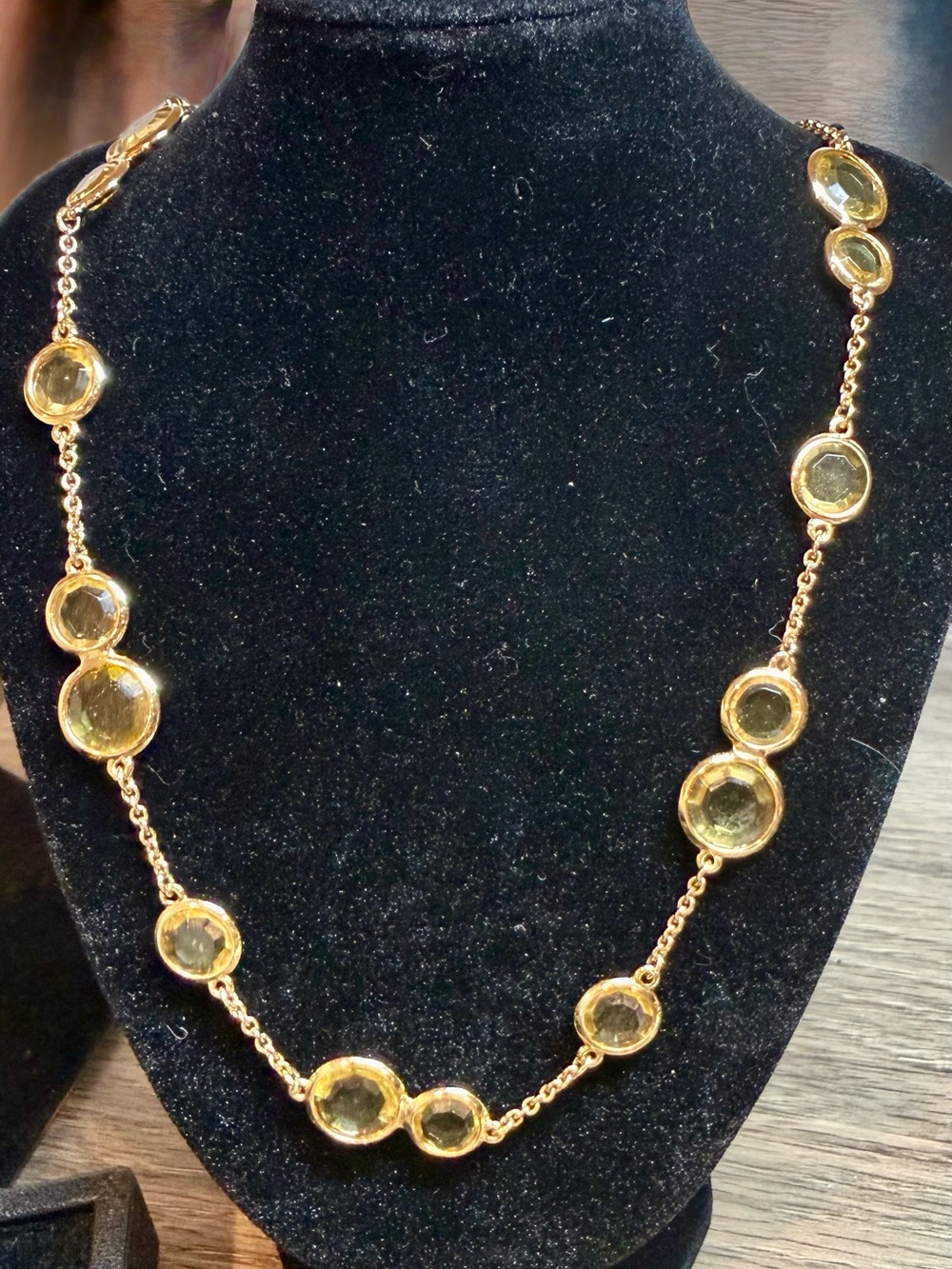 Kate Spade Gold-Tone Yellow Gem Station Necklace - Women Jewelry